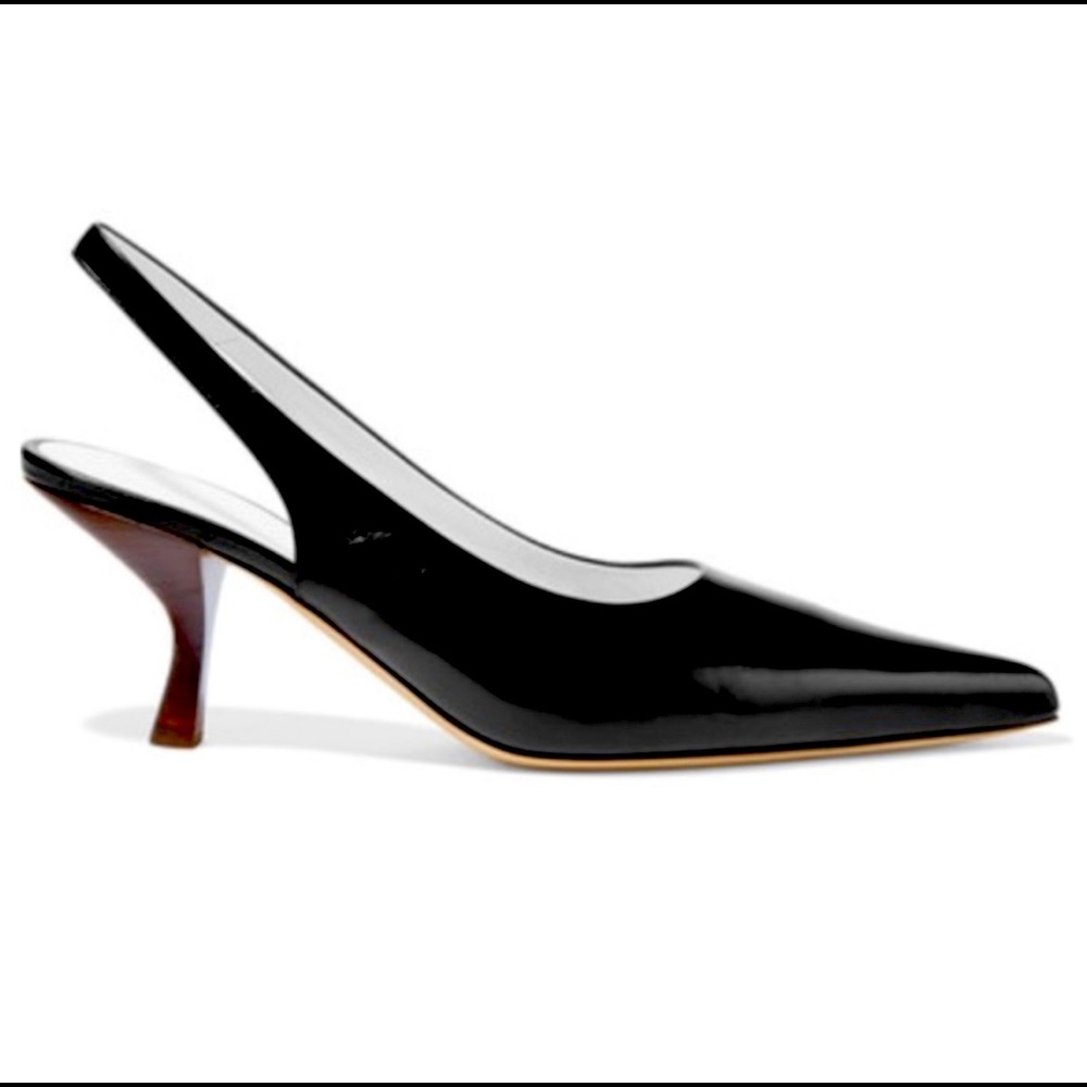 The Row Black Slingback Heels